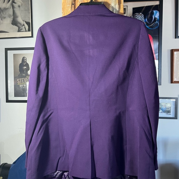 Nine West Single Button Blazer, Plus Size 16M, Purple color - Picture 2 of 3